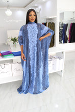 1 Eniyii Lace Blue Gradient Kaftan