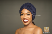 Peju Navy Blue Turban