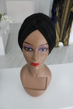 Peju Metallic Black Turban