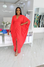 1 Dayo Red Crepe  Kaftan