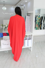 1 Dayo Red Crepe  Kaftan