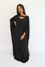 Yimi Black Crepe  Kaftan ~